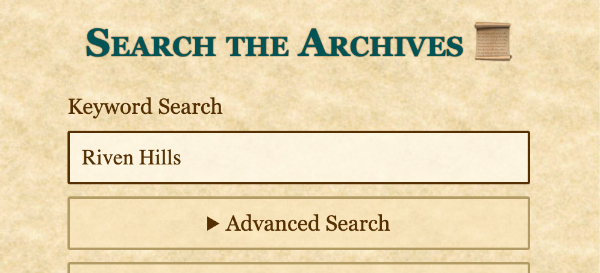Screenshot of Unseen Observer home page with search input
